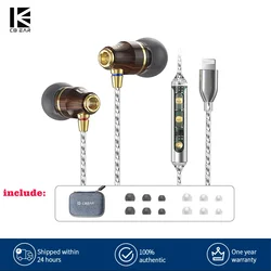 KBEAR KW1 Hifi USB C Earbuds With Microphones Lightning Headphones For iphone 3.5mm Wired for All Mobile Phones In Ear Monitor