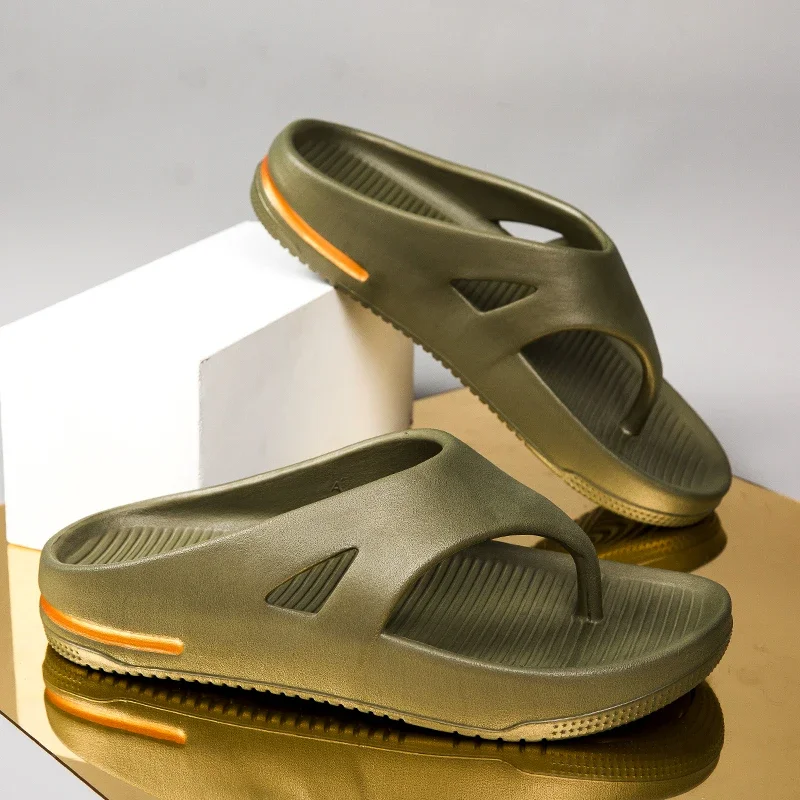 

Mens Outdoor Casual Beach Shoes Home Non-slip Bathroom Couple Shoes Platform Flip Flops Summer Soft Sole EVA Slippers for Women