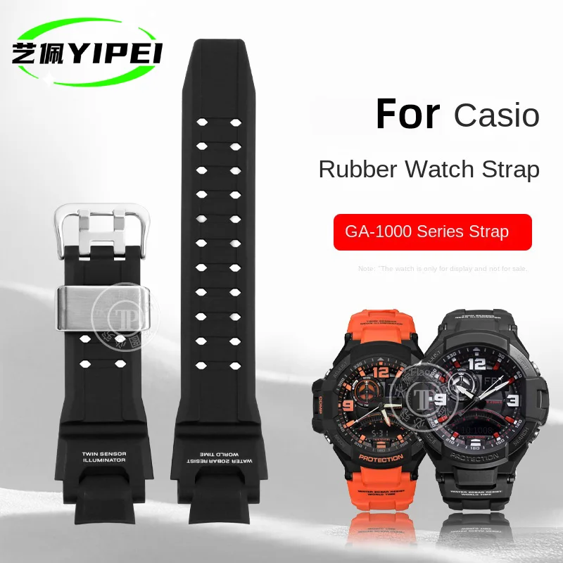 

For Casio Silicone Rubber Watch Strap GA-1000/1100 GW-A1000/A1100/4000 Waterproof Sports Watch band Bracelet Watch accessories