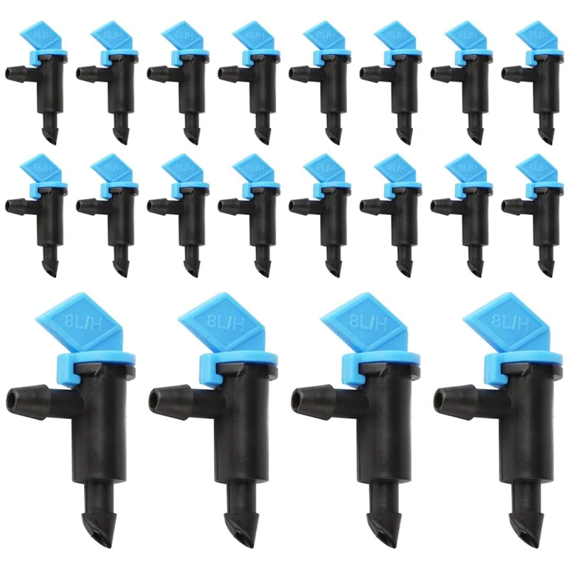 【Top Picks】200Piece 8L/H Garden Flag Irrigation Dripper Inline Water Drippers Emitter Sprinkler Blue