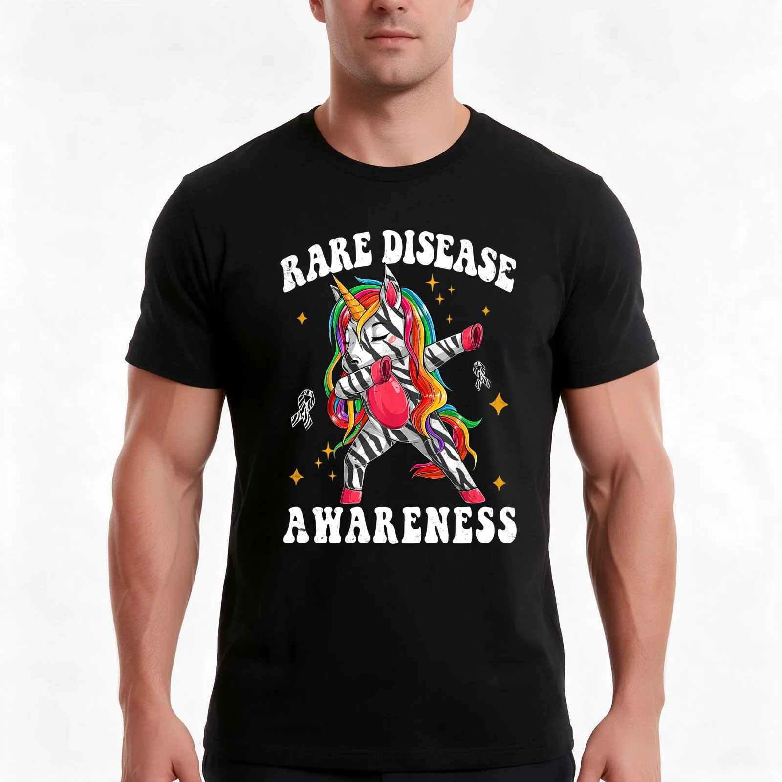 Rare Disease Awareness Unicorn Shirt, Unicorn Warrior Tee, Zebra Ribbon Kids Shirt, Ehlers-danlos Syndrome T-Shirt, 100% Cotton