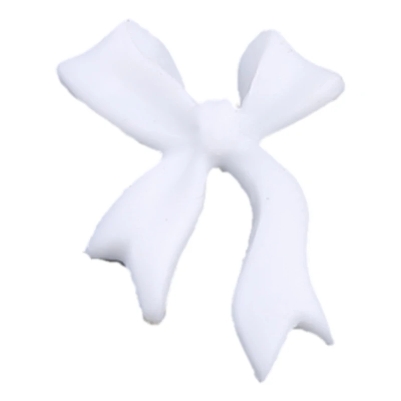 E1YE 50pcs/pack Bowknot Art Decorations 3D Resin Ribbon Simple Manicure Accessories DIY Crafts Supplies