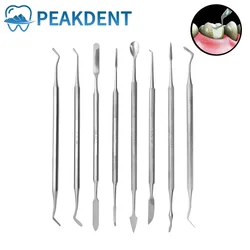 8Pcs Dental Composite Filling Spatula Tools Resin Filling Repair Stainless Steel Titanium Plating Head Fill Restoration