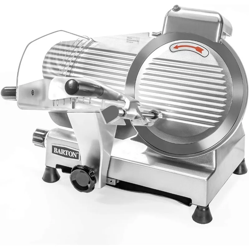 

Commercial Meat Slicer w/10" Blade Semi-Auto Stainless Steel Electric Food Cutter Machine Home Cheese Bread Deli