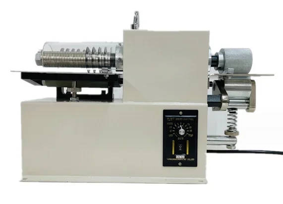 QK-120 Small leather slitting machine desktop automatic feeding self-half cutting machine