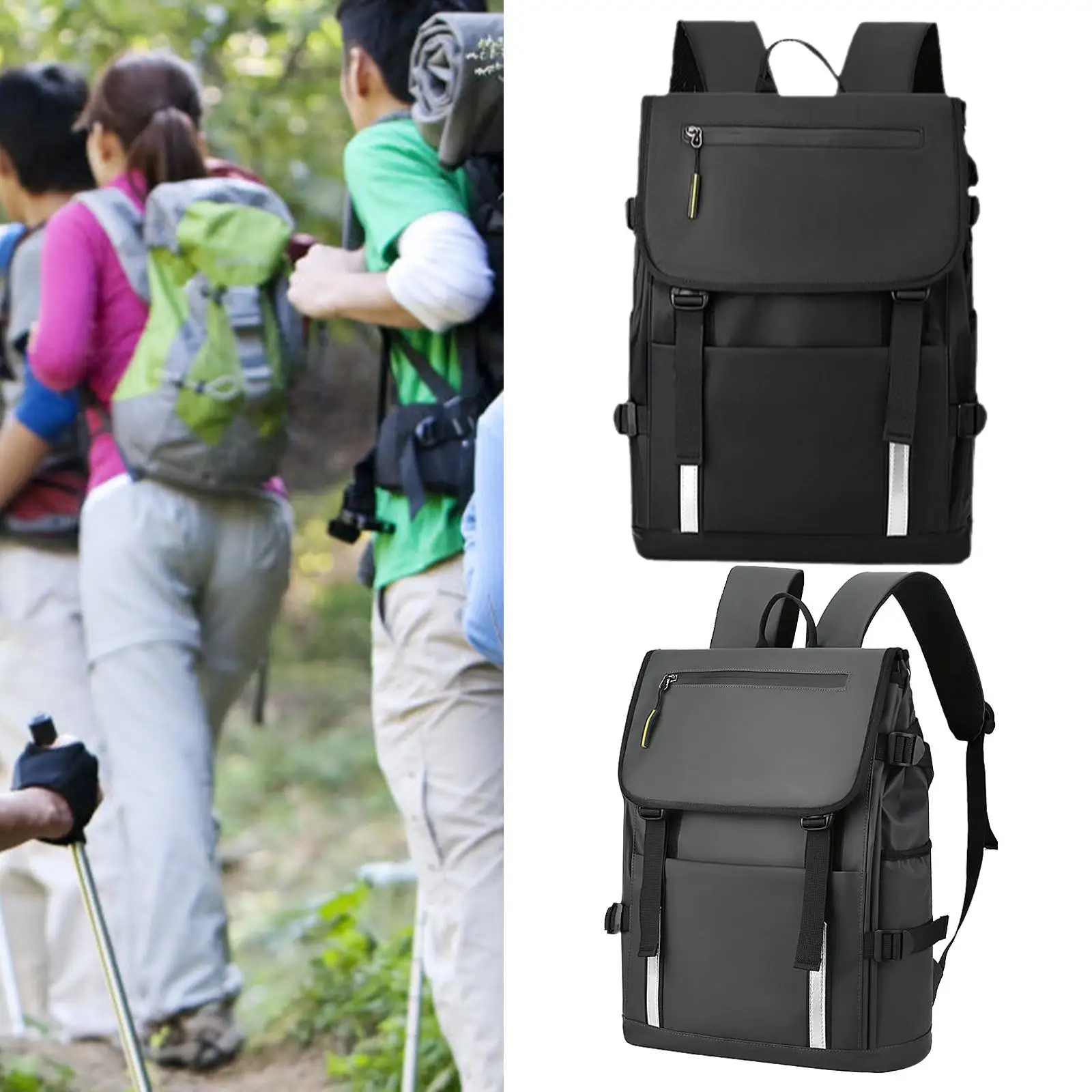 Daypack Hiking Fits 15.6 inch Notebook Portable Work Office with Haul Handle Sturdy with Outer Pocket Sleek Casual Computer Bag