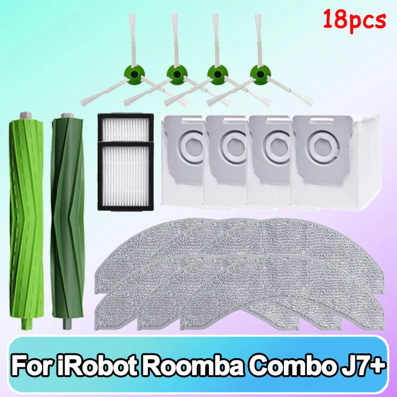 For iRobot Roomba E I J Series Vacuum Cleaner Spare Parts HEPA Filters And Side Brushes Replacement for E5 E6 I1 I2 I3 I4 I6 I7