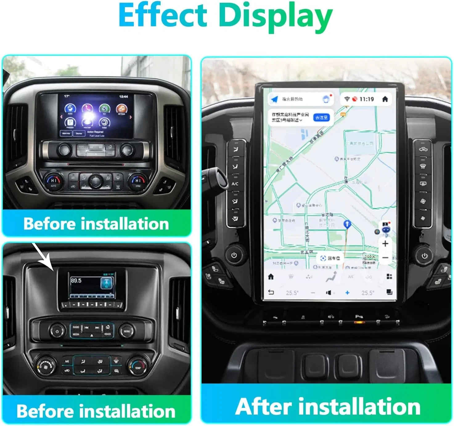 

14.4" Inch Android 14 Screen Car DSP Player For Chevrolet Silverado GMC SIERRA 2014-2018 GPS Radio Stereo Head Unit Radio