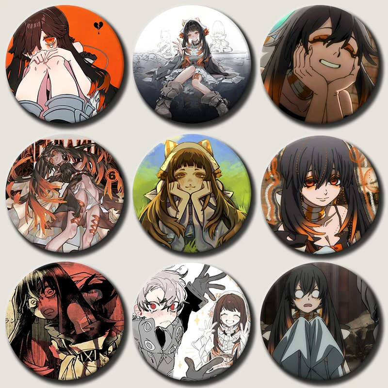 

58mm Anime Character Amo Pins Tinplate Badge Amo Cartoon Brooches for Backpack Hat Clothes Decoration Fans Collection Gifts