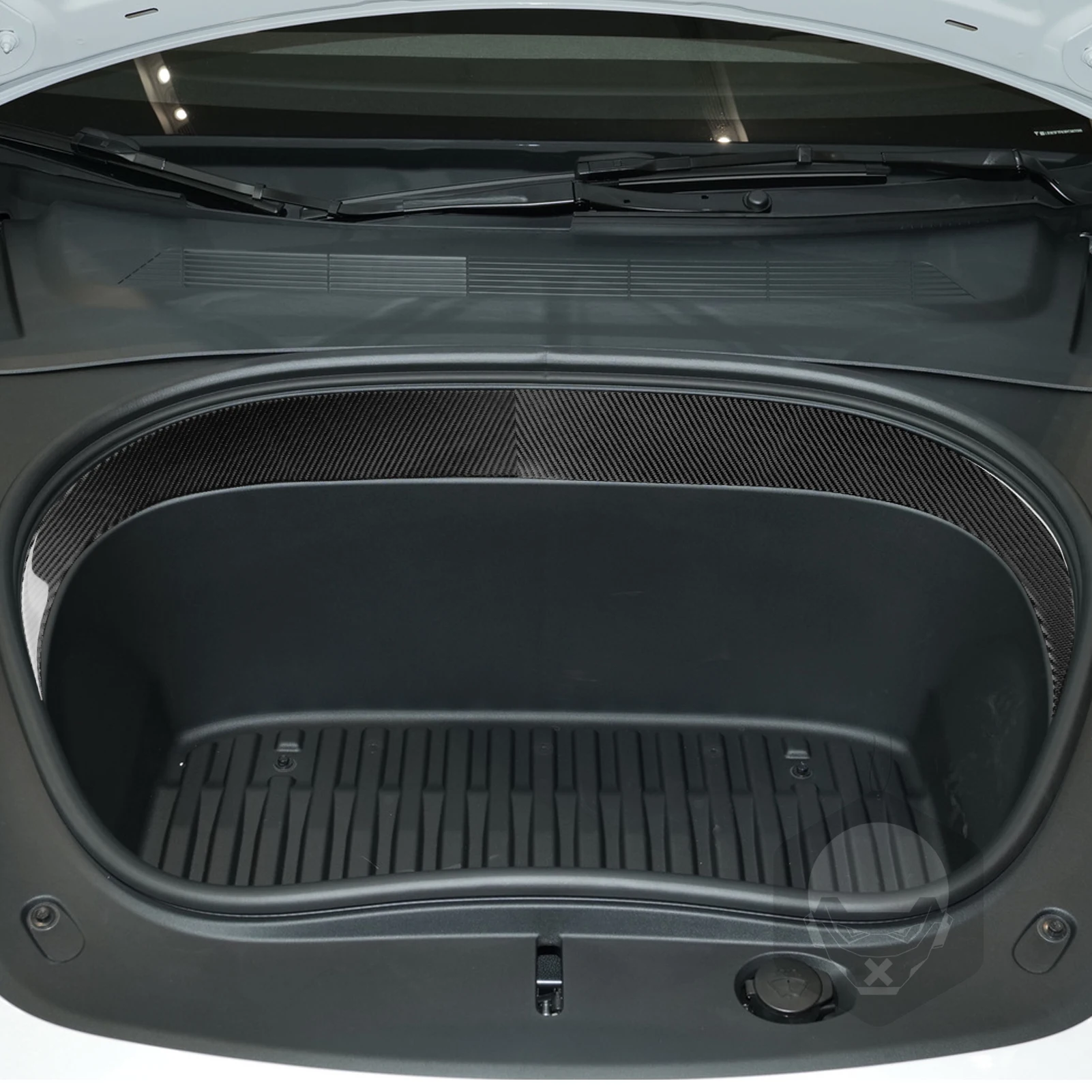 For Tesla Model 3 Highland 2023-2025 Carbon Fiber Front Trunk Inner Storage Panel Trim Cover Car Accessories Decoration Sticker view 3