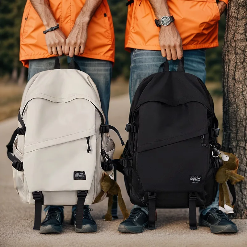 배낭 트렌디한 심플한 아웃도어 배낭, 대용량 중고등학교 및 대학생 책가방