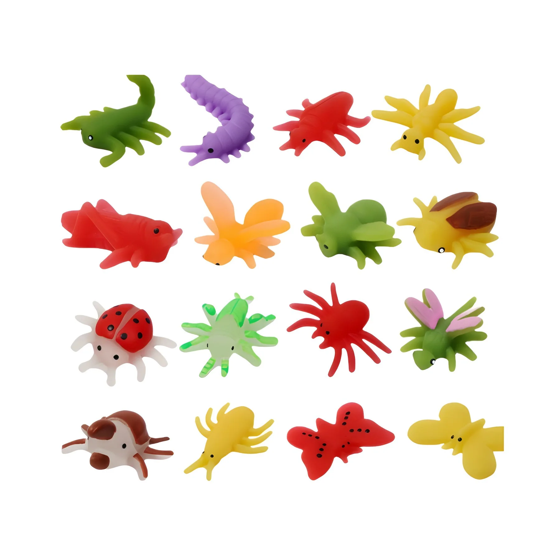 5Pcs Simulation Insect Butterfly Soft TPR Pinch Fidget Cute Small Insect Butterfly Squeeze Toys Stress Relief Toys For Kids