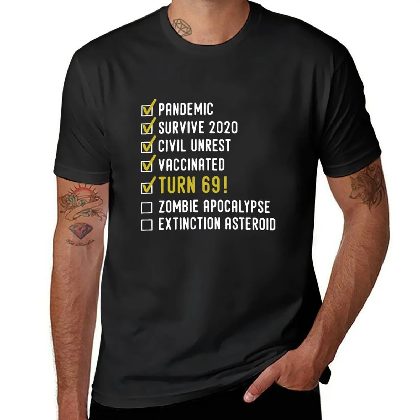 

Funny 69th Birthday Gift For 69 years old T-Shirt Blouse oversizeds cheap stuff black t-shirts for men