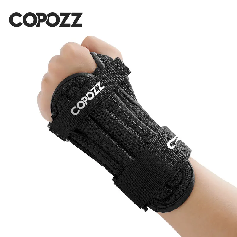 Copozz 1 par de suporte de pulso para patinação, academia, esqui, guarda de pulso, patinação, mão, snowboard, protetor de mão, homens, mulheres, crianças