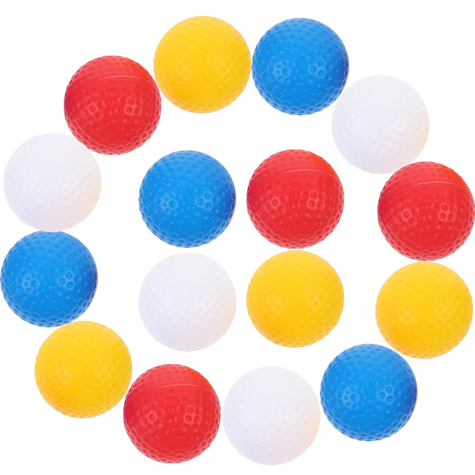 

16 Pcs Bulk Golf Child Colored Balls for Women Pp Plastic Wear-resistant Golfing