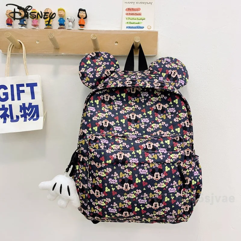 Disney 2025 New Student Backpack Fashion High Quality Girl Backpack Cartoon Cute Versatile Multi Functional Children's Backpack
