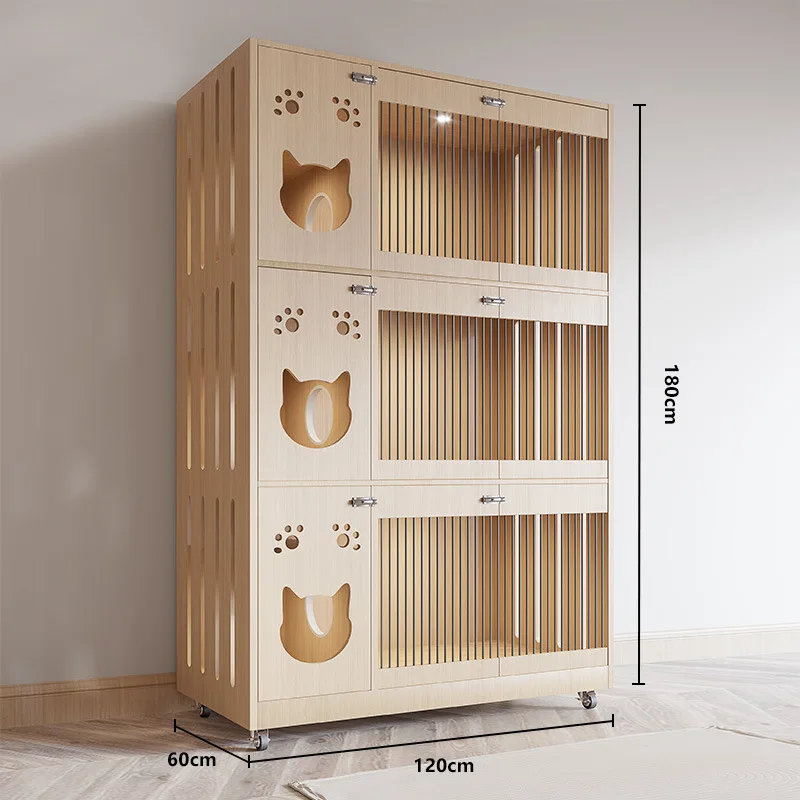 

Cat Foster Cabinet Cat Villa 3rd Floor Large Space Cage Nest Cat House Pet Supplies
