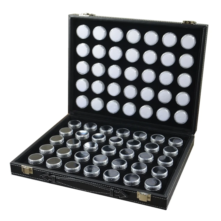 Jewelry Gemstone Holder Container Organizer Loose Diamond Display Storage Carrying Collection Case 70 Grids Gem Pots with Sponge