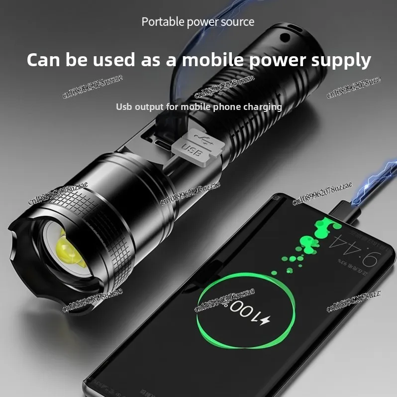 Flashlight Strong Light Rechargeable Outdoor Super Bright Long-distance Small Mini Portable Home Durable Children's Led