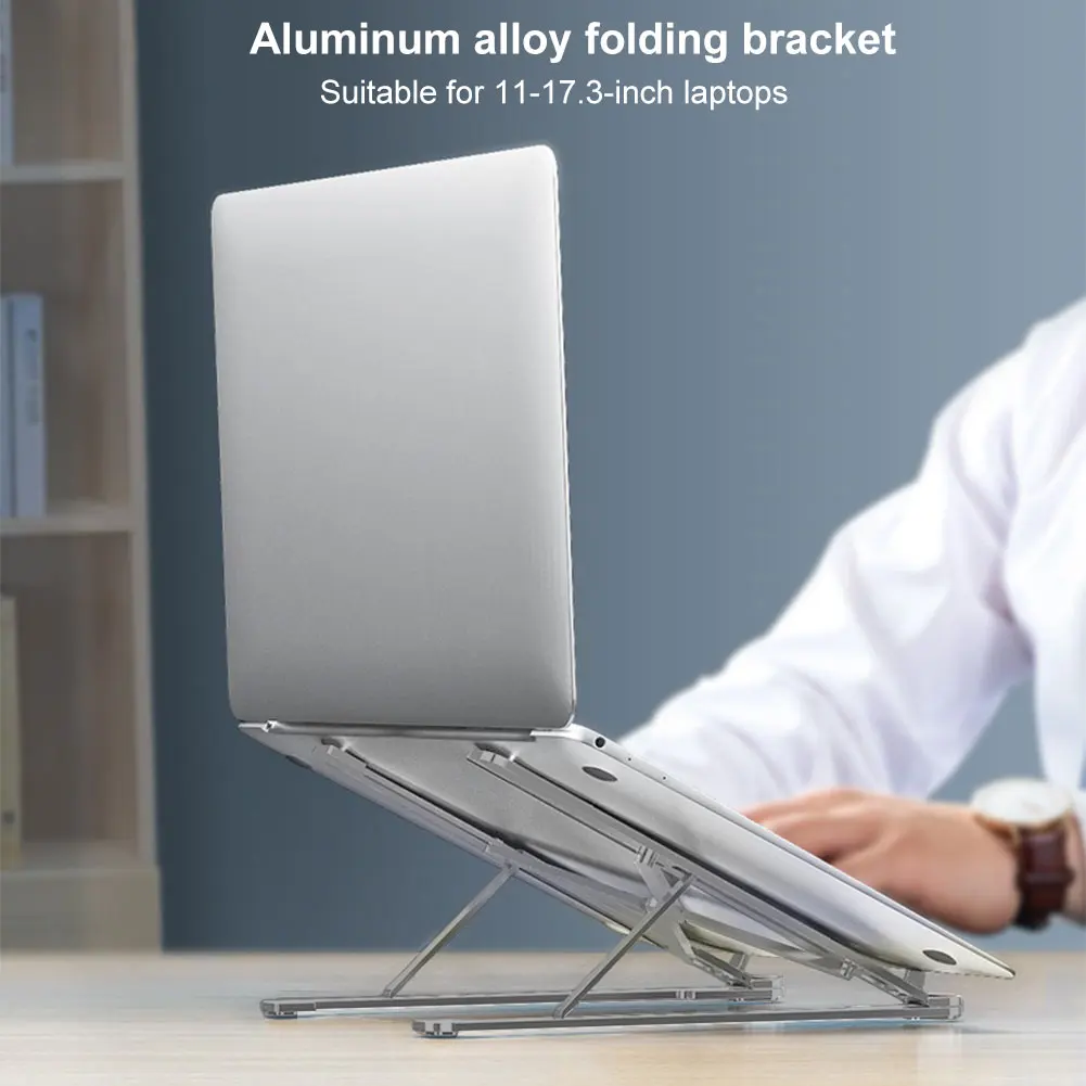 MacBook Air Pro用の折りたたみ式ラップトップスタンド,調整可能なノートブックスタンド,コンピューターサポートベース,タブレットアクセサリー,8つの角度