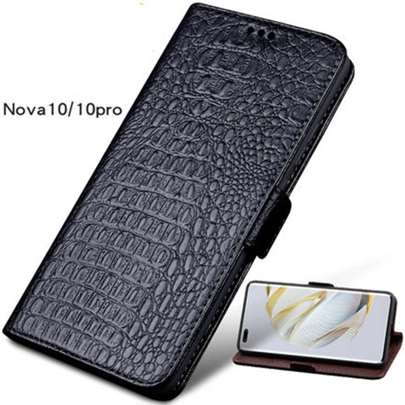 

Fashion Flip Case for Huawei Nova 10 Luxury Genuine Leather Phone Case Cover for nova 10pro nova10pro funda skin wallet case