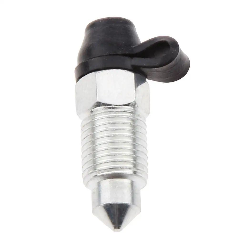 M10 x1mm Motorcycle Brake Caliper Stainless Bleed Screw with Dust Cap