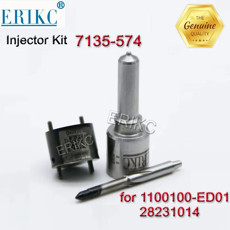 

ERIKC 7135-574 Diesel Injector Repair Kits Sets Nozzle G341 and Valve 9308-625C for Great Wall Hover H5 H6 1100100-ED01 28231014