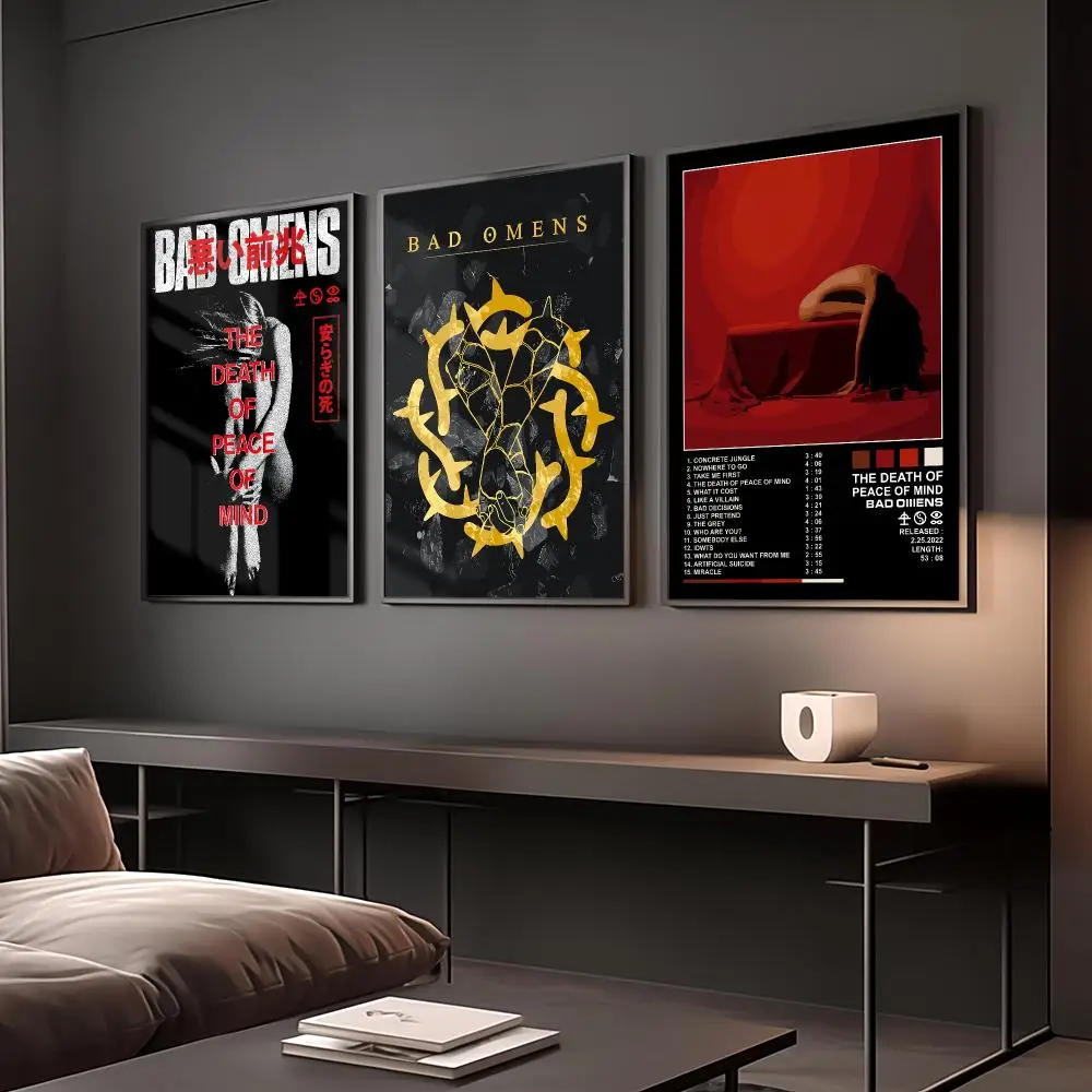 Rock Band B-Bad Omens Album Cover Poster Reteo Wall Art Aesthetic Room Decor Print Living Room Bedroom Home Decoration