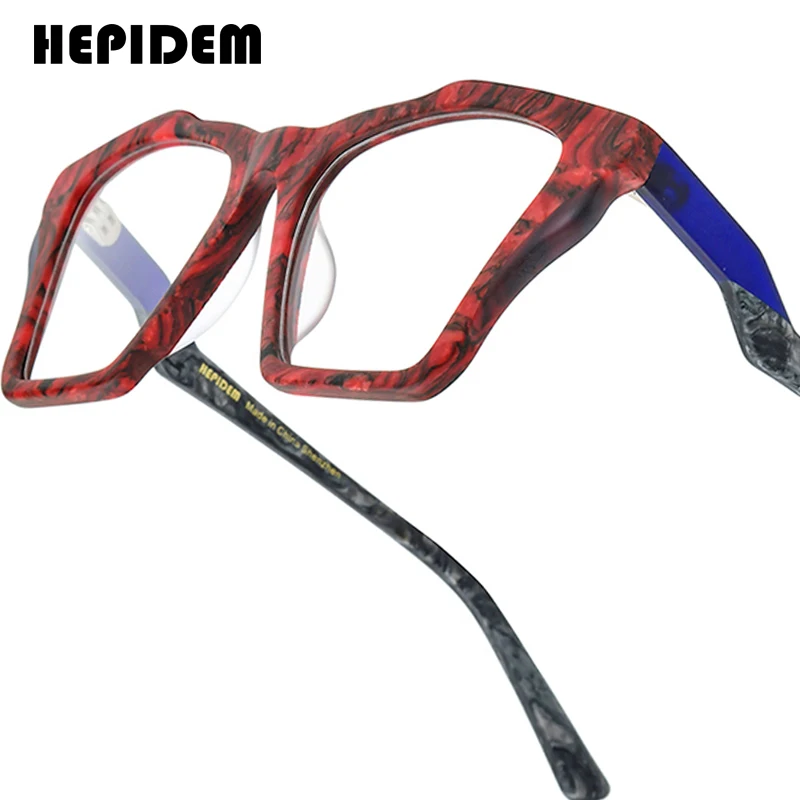 

HEPIDEM Acetate Glasses Frame Women Luxury Brand Designer Oversize Big Cat Eye Eyeglasses Japanese Handmade Cateye Eyewear 9360