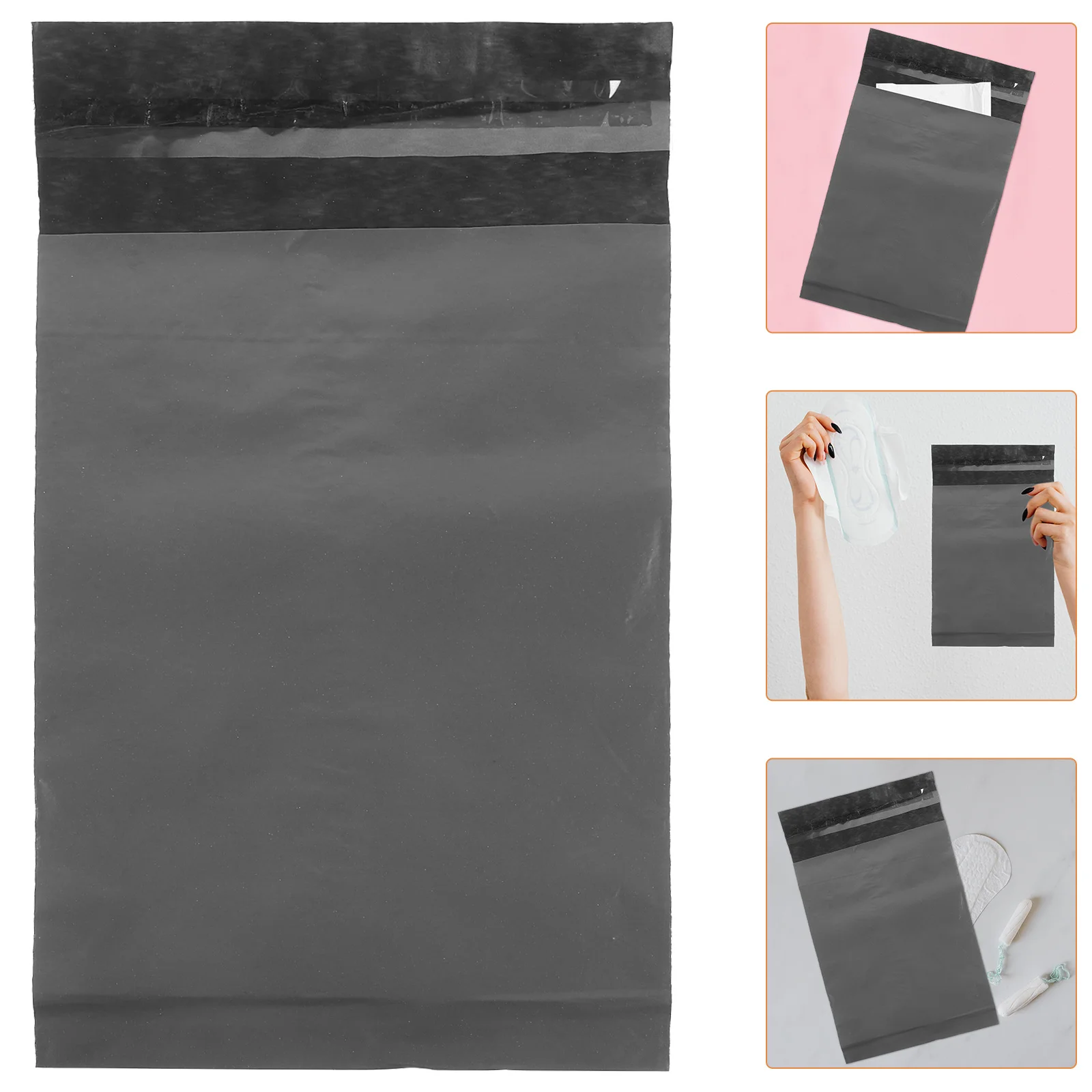 

100 шт. женские гигиенические пакеты, сверхмощные самоклеящиеся курьерские для безопасного утилизации менструальных продуктов, путешествий