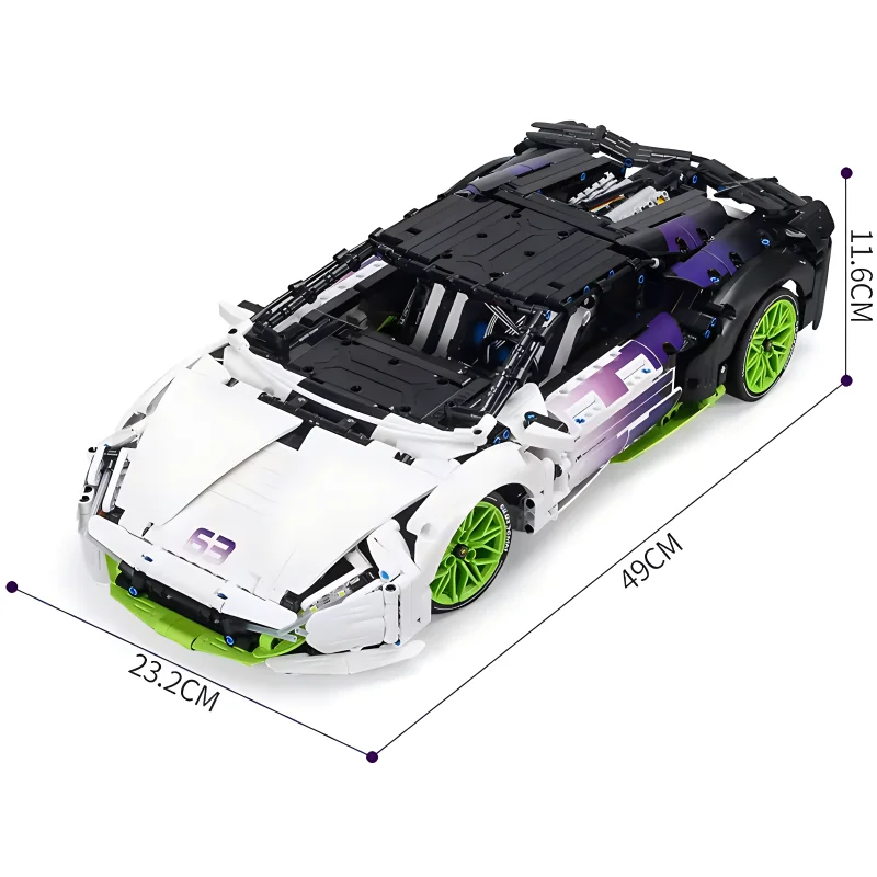 IM.MASTER 9804 MOC 1:10 Explosive all-terrain drift hypercar Model Building Blocks Bricks Puzzle Toys Brithday Gifts For Kids