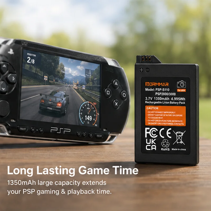 Oryginalna bateria PSP-S110 o pojemności 1350mAh, zamiennik do Sony PSP2000 PSP3000 Slim, akumulator litowo-jonowy do PlayStation Portable — zdjęcie produktu 2