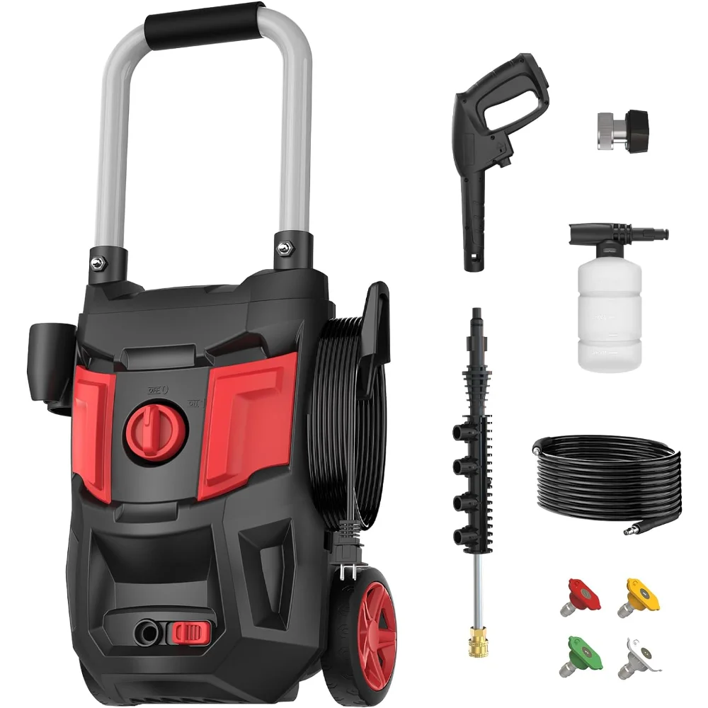 DGIVOVO Electric Pressure Washer - Power Washer 4000 PSI Max 2.8 GPM 35ft Power Cord Soap Tank 20ft Pressure Hose,High Pressure