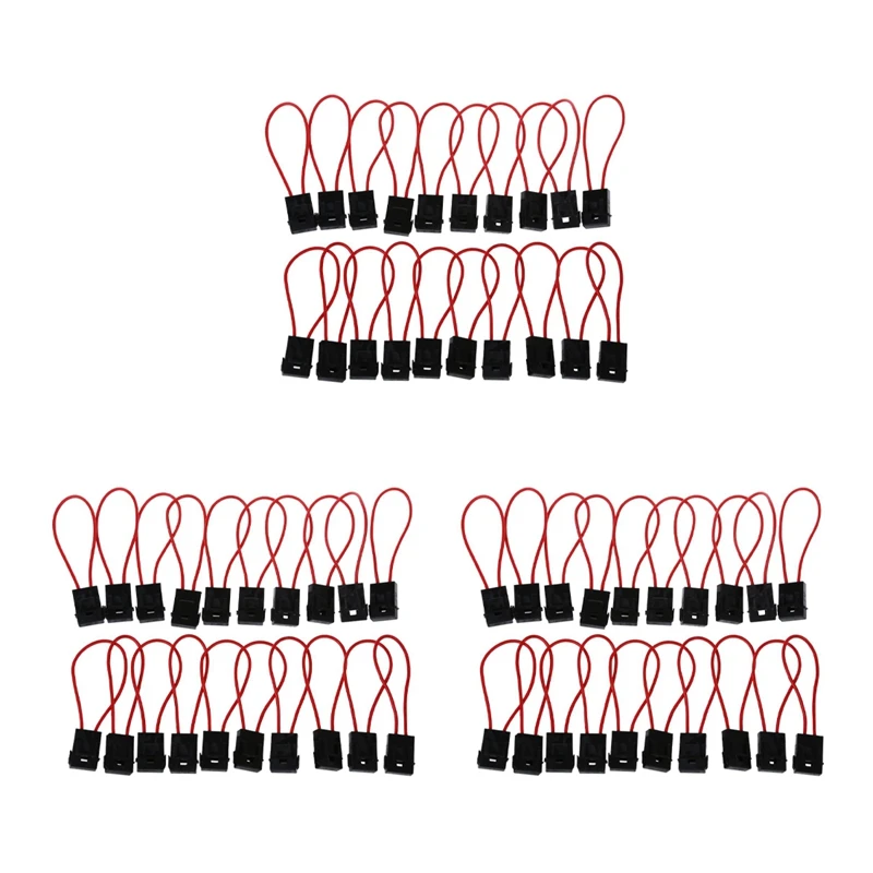 

30A Wire In-Line Fuse Holder Block Black Red For Car Boat Truck 60Pcs