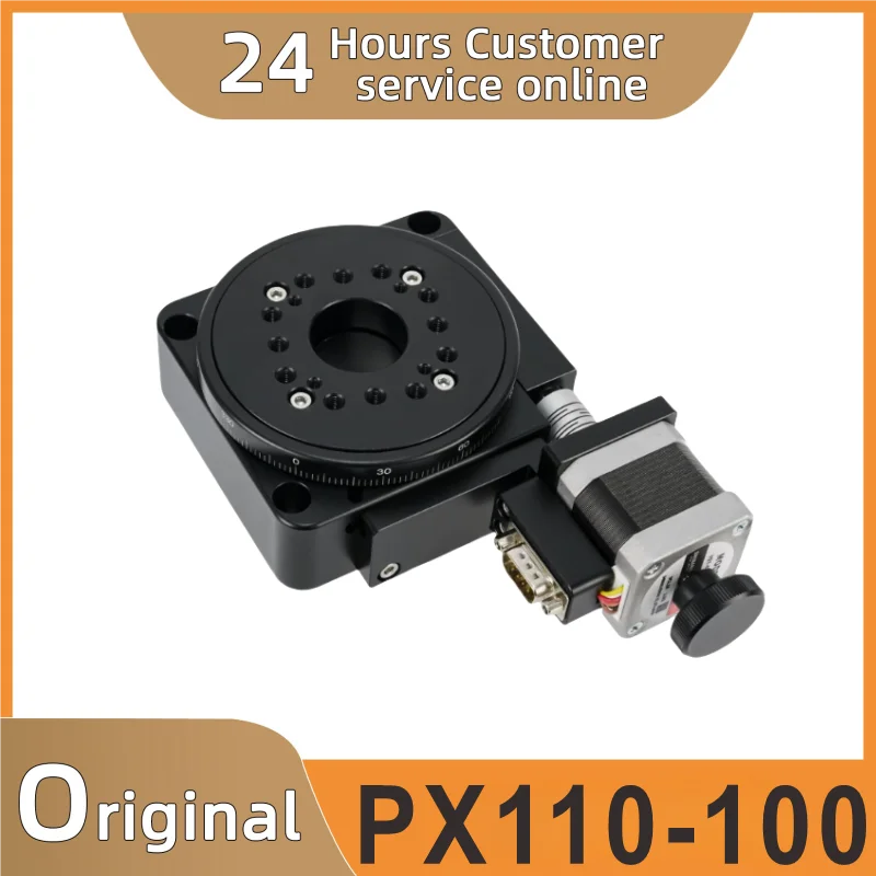 

PX110-100 Electric Rotary Stage ,Motorized Rotation Stage, Electric Rotating Platform, Precision Rotary Desk.