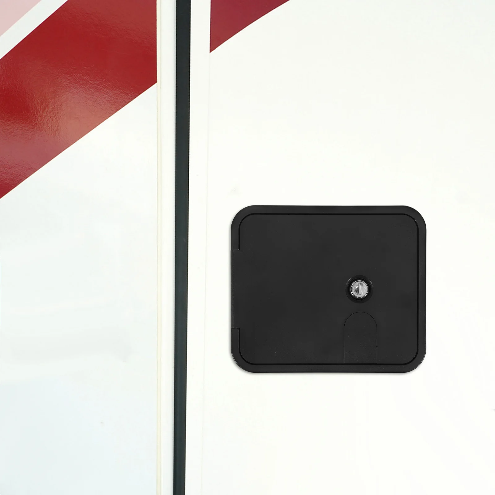 

Rv Compartment Door Lock Camper Cable Hatch Black Alloy Electric Storage Waterproof Durable Abs Trailer Access Panel Camper Door