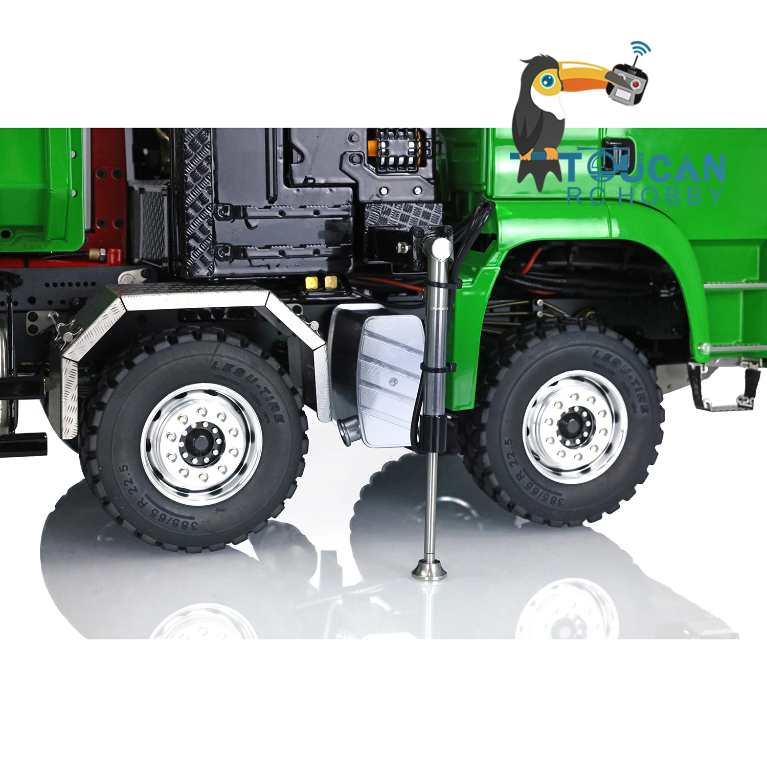 Outdoor Toys Lesu 1/14 8*8 RC Dumper Roll On/Off Hydraulic Crane Tipper Reversing Valve Painted Finished Remote Truck For Adults