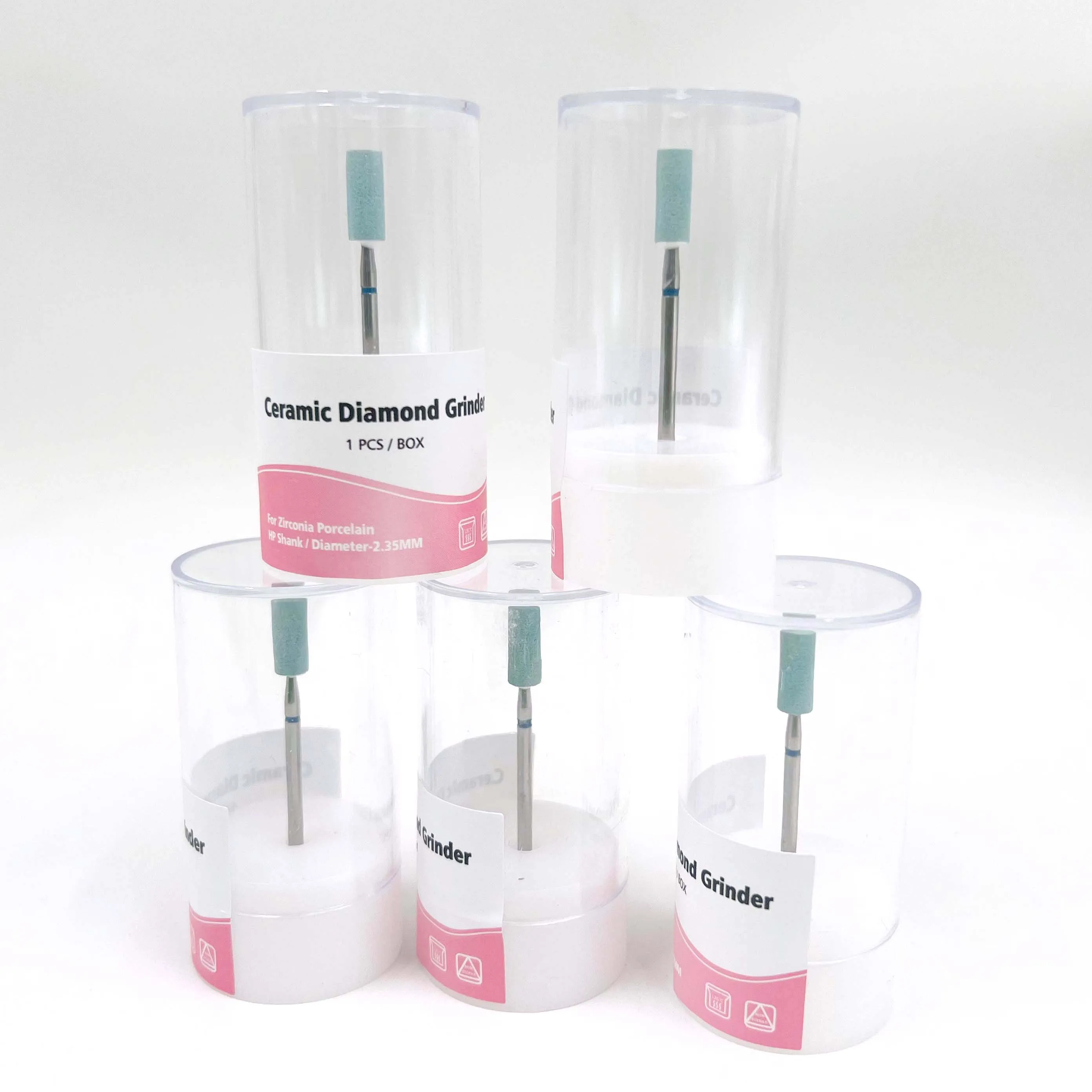 

5 шт., керамическая алмазная шлифовальная машина для стоматологической лаборатории, полировщик для циркония, фарфора, полировка, шлифовка, точно отделка, стоматологический инструмент