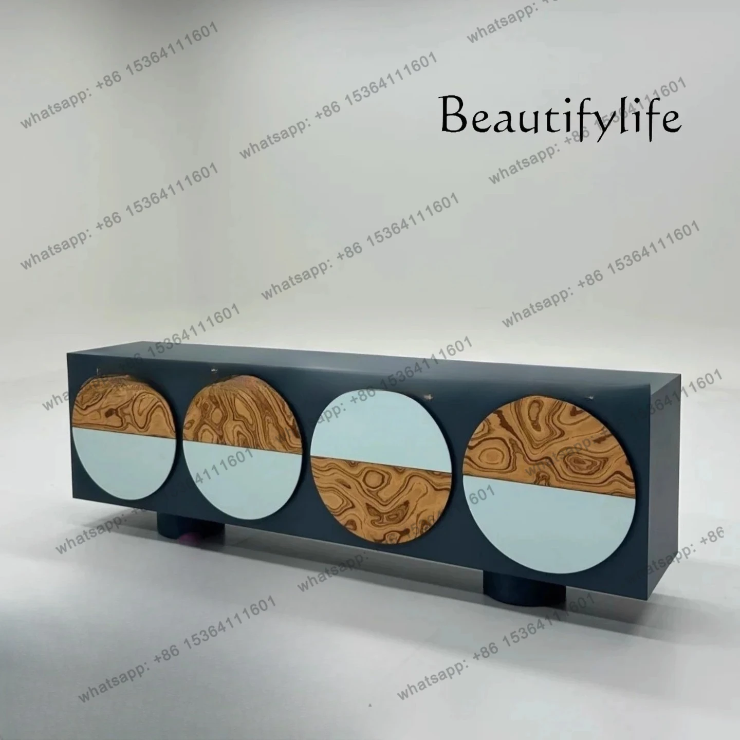 

Medieval Solid Wood Dining Side Cabinet, Living Room Home Creative Retro Style Tea Cabinet, Simple Modern Entrance Cabinet