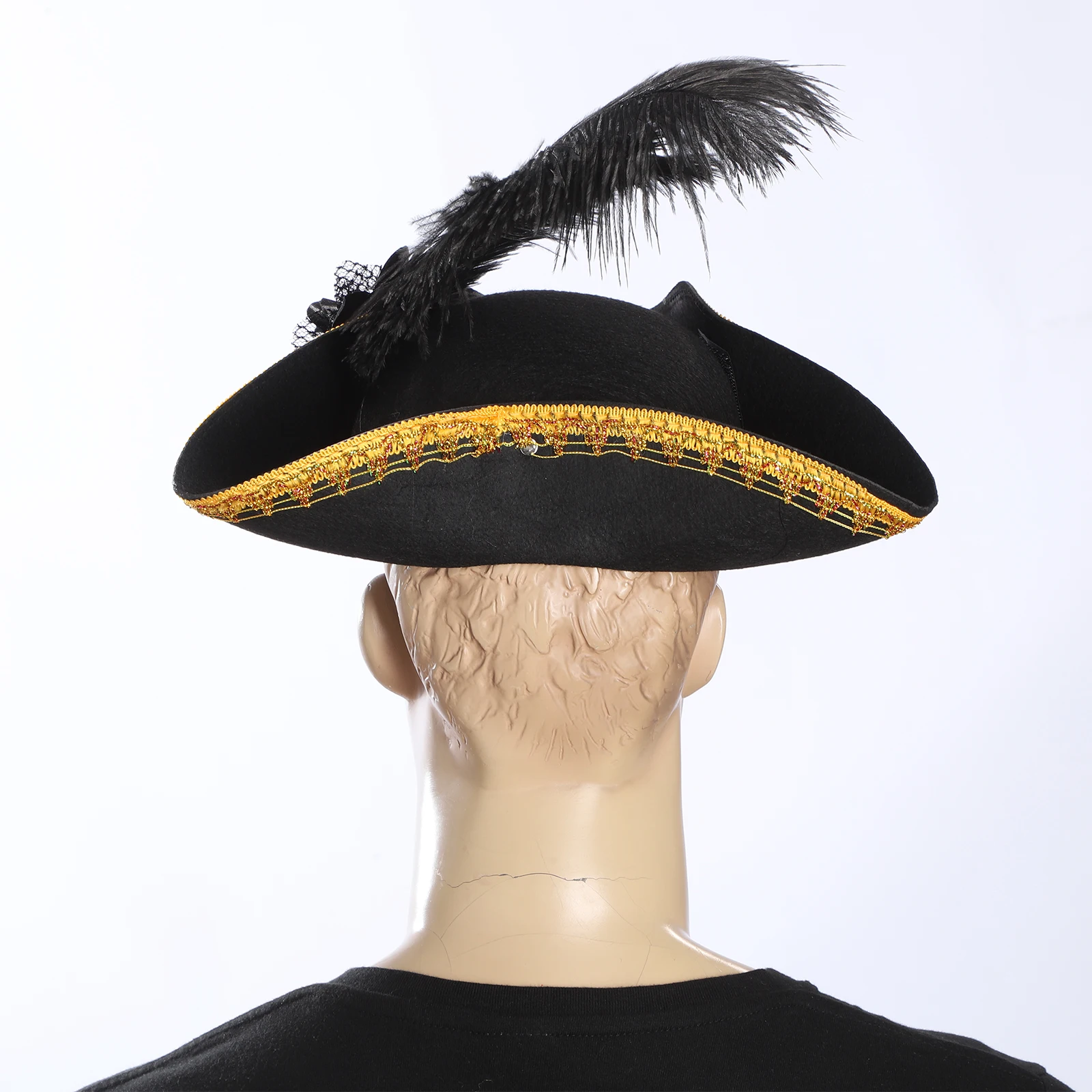 Piratenhut mit breiter Krempe, Kapitänshut für Damen und Herren, Unisex, Dreispitz, Cosplay, einzigartige historische Nachstellungen, Halloween-Party-Kappe