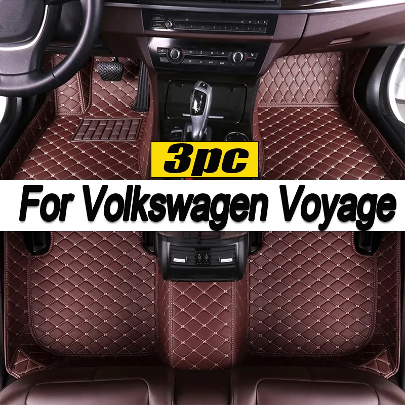 Custom Automotive Car Floor Mats For vw Volkswagen Voyage 2013 2014 2015 Auto Luxury Leather Men Women Car Mats Full Coverage