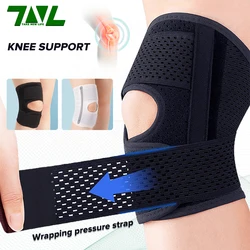 Supporto per ginocchiera a compressione professionale Supporto per ginocchio regolabile traspirante Ginocchiere per menisco Fascia rotuliana Sport【1PC】