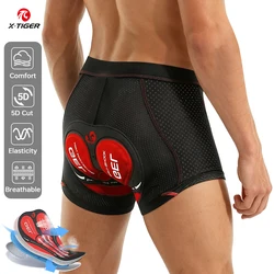 X-TIGER 5D Men's Gel Padded Breathable Mesh Cycling Underwear Shockproof Mountain Bike Shorts