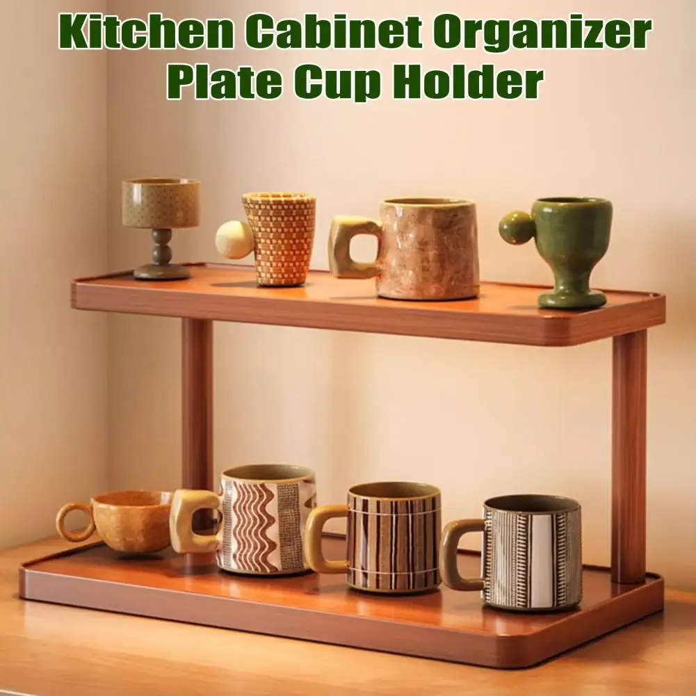 

Многоцелевой настольный стеллаж для хранения — прочный деревянный настольный органайзер с прочной несущей способностью, идеально подходит для организации офиса и дома