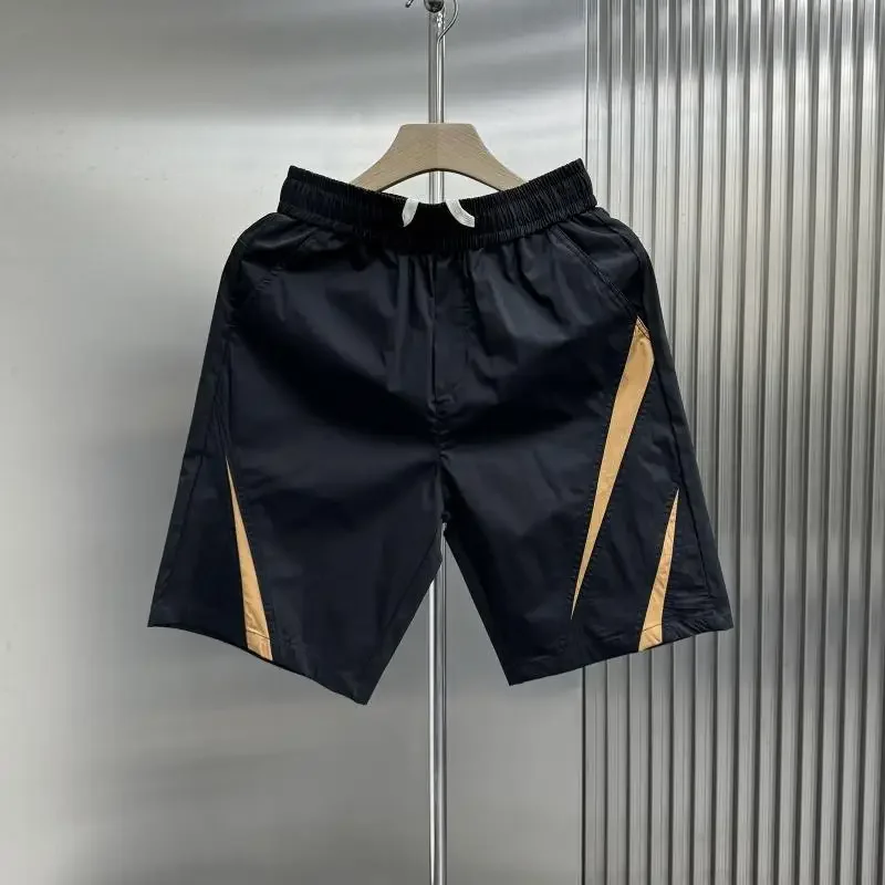 Мужские шорты с карманами, широкие мешковатые пляжные шорты, свободные мужские короткие брюки на шнурке, быстросохнущие, новинка в корейском стиле, повседневные Xl