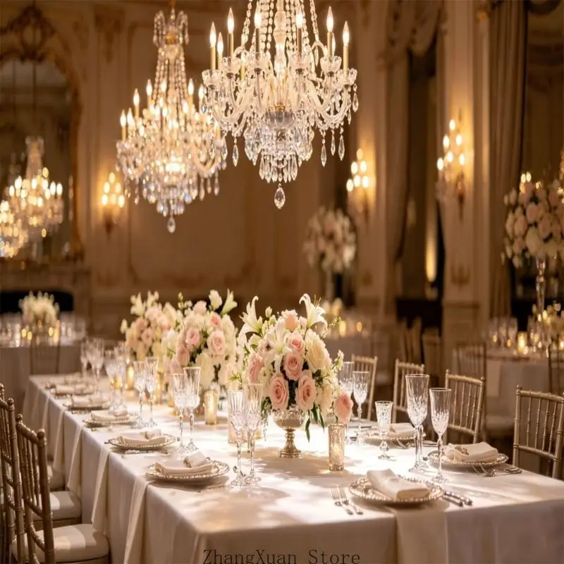 Banquets Table Centerpieces Holders, Metal Pedestal Urn Vase for Freshing Flower Displays