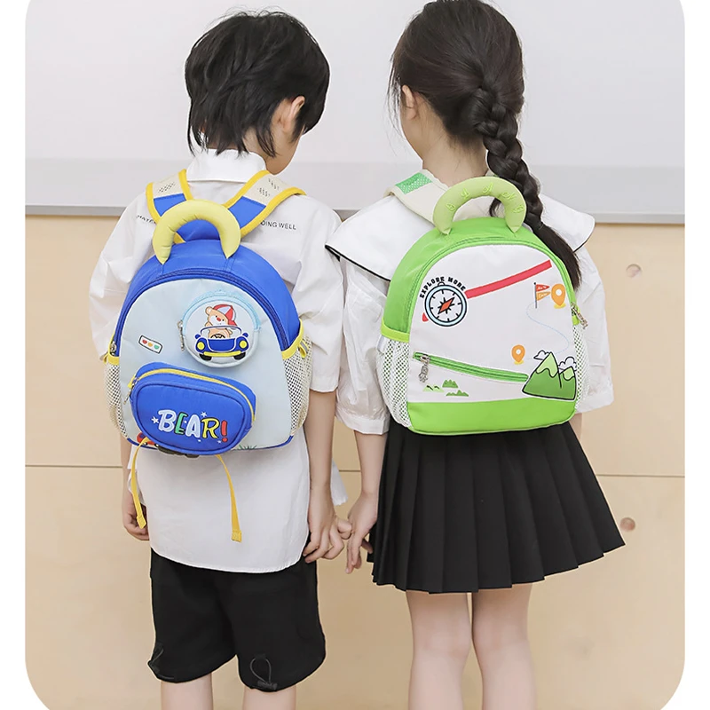 

RUIPAI School Backpack Girls Backpack Toddler Kids Anti-Lost Cute Cartoon Car Bags Boys Toddler Backpacks With Traction Rope