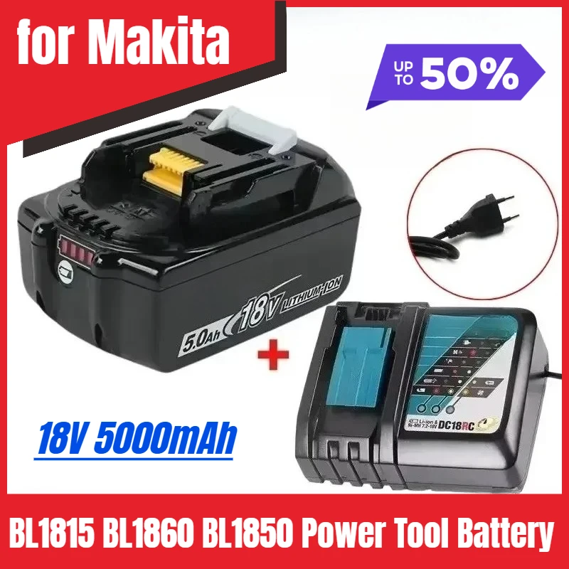 

5.0A for Makita 18V Battery BL1860 Rechargeable Battery BL1815 BL1860 BL1850 Power Tool Battery