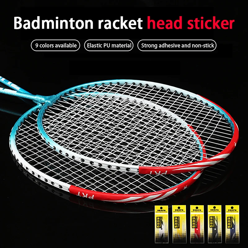 Adesivo di protezione della racchetta da Badminton con striscia Anti-collisione a telaio completo, filo di protezione della testa della racchetta