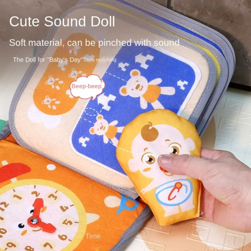 Felt Cloth Puzzle Felt Book 3D Educational Montessori Felt Cloth Book Learning Stereoscopic Early Learning Educational Book